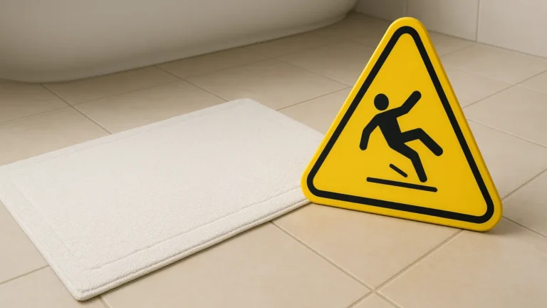 Qual toalha de piso comprar para não escorregar no banheiro